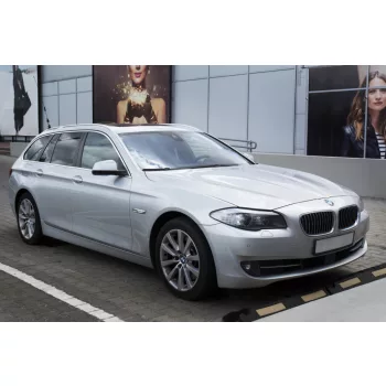   Avisa protecție bară spate din oțel negru oglindă Bmw 5 F11 touring 2010-2013, FL 2013-2017