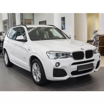   Avisa protecție bară spate din oțel negru oglindă Bmw X3 F25 2014-2017 (se potrivește și pentru X-line)