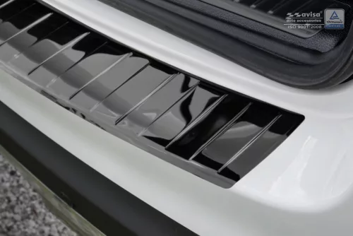 Avisa protecție bară spate din oțel negru oglindă MERCEDES GLC (X253) 5D/Hybrid 2015-2019, FL2019-2022