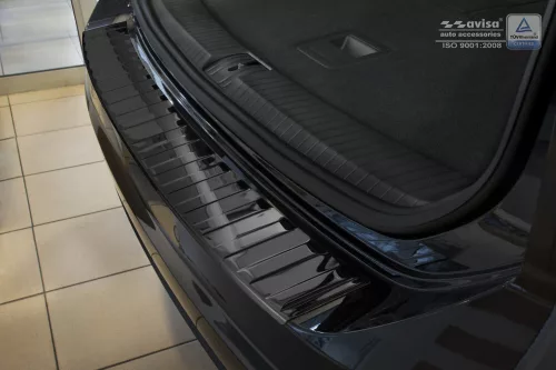 Avisa protecție bară spate din oțel negru oglindă VOLKSWAGEN TOURAN III/R-line 2015