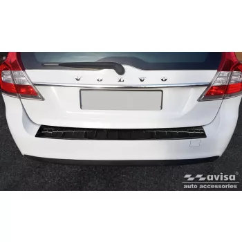   Avisa protecție bară spate din oțel negru oglindă Volvo V70 III FL2014-2016