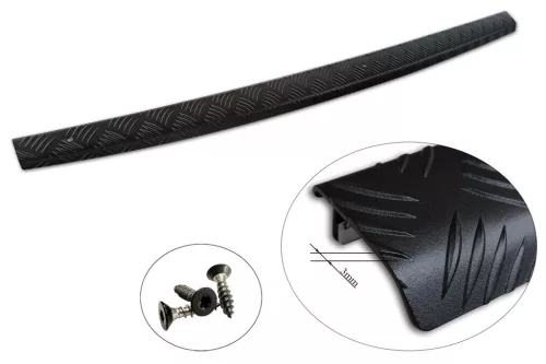 Avisa negru 3 mm striat din aluminiu hayon protecție margine FORD RANGER V 2011-2022