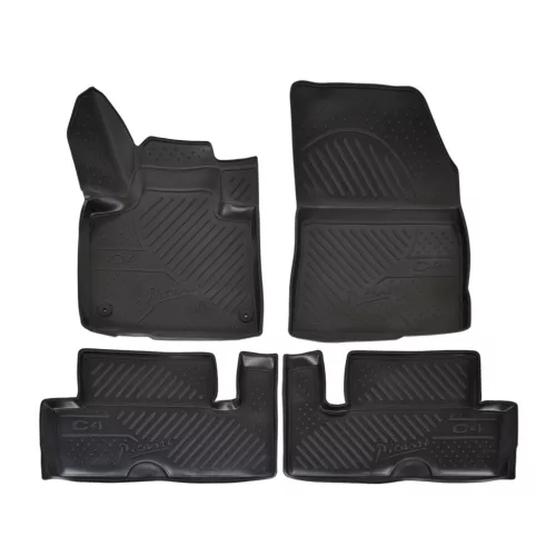 EgriAuto 3D covorașe de cauciuc premium cu capse Citroen C4 Picasso 2014-2019