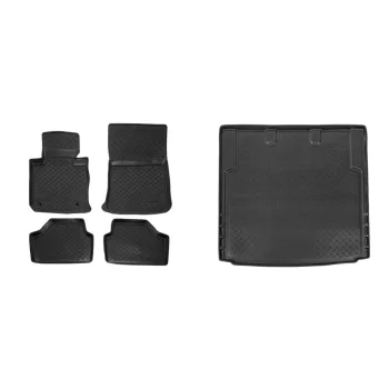   Covorașe de cauciuc premium și tavă de portbagaj BMW X1 E84 cu 5 uși 2010-2016 (egriauto_NORMBM506_NORLBM503_1)