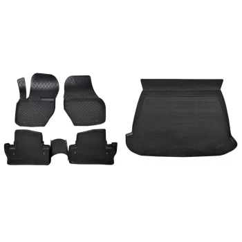  Covorașe de cauciuc premium și tavă de portbagaj Volvo S60 cu 4 uși 2010-2019 (egriauto_NORMVO507_NORLVO510_1)