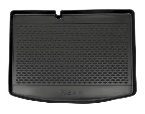 EgriAuto tavă de portbagaj din cauciuc standard neagră Skoda Fabia III hatchback 2015-2021