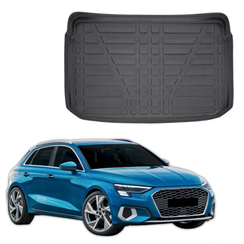 EgriAuto tavă de portbagaj neagră antiderapantă Audi A3 Sportback 8Y 2021-