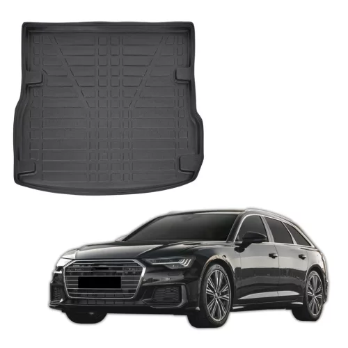 EgriAuto tavă de portbagaj neagră antiderapantă Audi A6 C8 break 2018-
