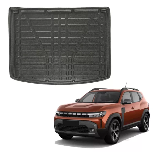EgriAuto tavă de portbagaj neagră antiderapantă Dacia Duster 4x2 Hibrid--2024- (superior nivel)