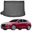 EgriAuto tavă de portbagaj neagră antiderapantă Mazda 3 Hatchback 2013-2018