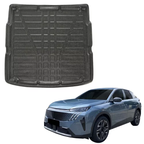 EgriAuto tavă de portbagaj neagră antiderapantă Peugeot 3008 Crossover 3 2024- (inferior nivel)