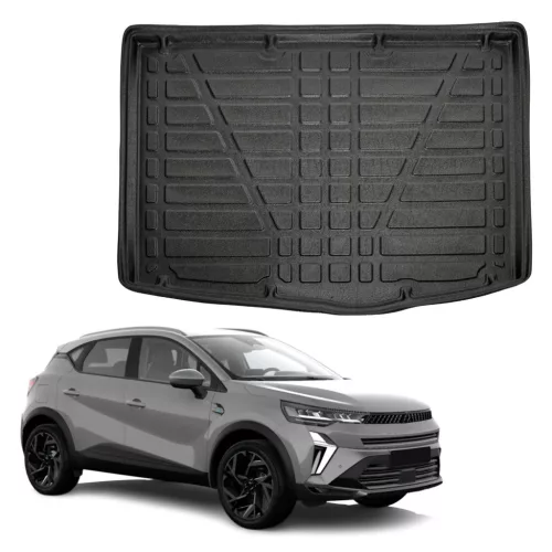 EgriAuto tavă de portbagaj neagră antiderapantă Renault Captur 3 2024- (inferior suport)
