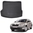EgriAuto tavă de portbagaj neagră antiderapantă Skoda Octavia II Hatchback/sedan 2004-2012