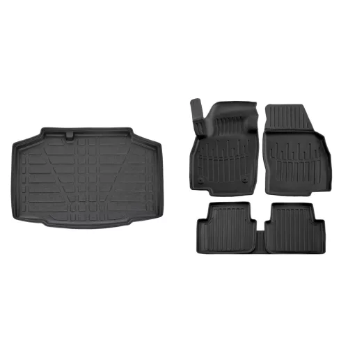 Covorașe de cauciuc premium și tavă de portbagaj Skoda Kamiq cu 5 uși 2019- (egriauto_TLSK306_3DSRMSK508_1)