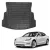 EgriAuto tavă de portbagaj neagră antiderapantă Tesla Model 3 2017- (Spate csomagtér)