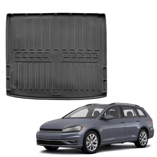 EgriAuto tavă de portbagaj neagră antiderapantă Volkswagen Golf 8 2020- Break- (superior suport)