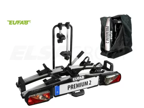 Eufab premium II suporturi pentru biciclete - 2 suporturi pentru biciclete cu cârlig de remorcare (pentru e-bike)