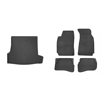   Covorașe de cauciuc premium și tavă de portbagaj Volkswagen Passat sedan cu 4 uși 1997-2000 (frogum_DZ403833_ET0396_1)