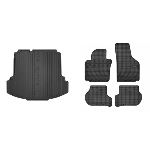 Covorașe de cauciuc premium și tavă de portbagaj Volkswagen Jetta cu 4 uși 2005-2011 (frogum_DZ404588_ET0361_1)