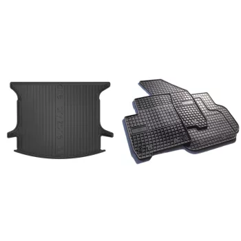   Covorașe de cauciuc premium și tavă de portbagaj Nissan Qashqai+2 cu 5 uși 2008-2013 (frogum_DZ404632_ET410374_1)
