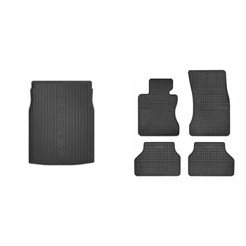   Covorașe de cauciuc premium și tavă de portbagaj BMW 5 serie E60 sedan cu 4 uși 2004-2009 (frogum_DZ405684_ET0663_1)