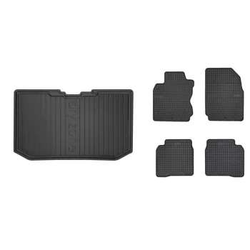   Covorașe de cauciuc premium și tavă de portbagaj Nissan Note cu 5 uși 2005-2014 (frogum_DZ405776_ET0453_1)