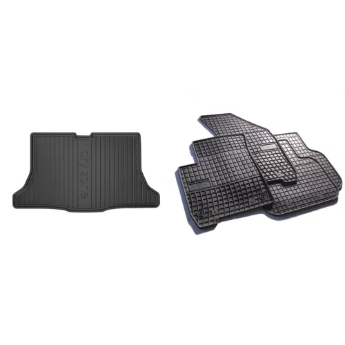 Covorașe de cauciuc premium și tavă de portbagaj Nissan Tiida cu 5 uși 2007-2012 (frogum_DZ405790_ET402577_1)