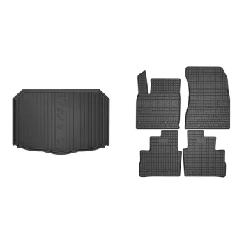   Covorașe de cauciuc premium și tavă de portbagaj Nissan Qashqai cu 5 uși 2022- (frogum_DZ414761_ET411807_1)