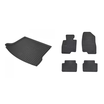   Covorașe de cauciuc premium și tavă de portbagaj Mazda 3 Hatchback cu 5 uși 2014-2019 (frogum_DZ548669_ET0862_1)