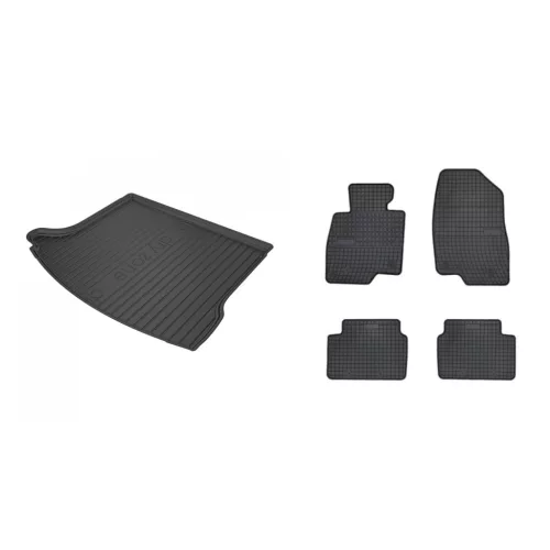 Covorașe de cauciuc premium și tavă de portbagaj Mazda 3 Hatchback cu 5 uși 2014-2019 (frogum_DZ548669_ET0862_1)