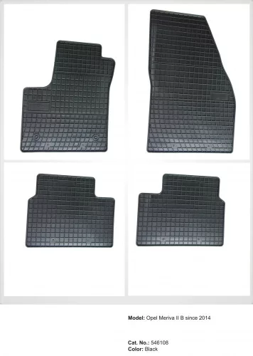 Covorașe de cauciuc cu colțuri ranforsate OPEL Meriva II B 2010- (546108)