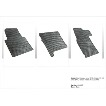   Zonă întărită pentru călcâi Covoare auto garnitúra NISSAN NV400 2011- Opel Movano B 2010- Renault Master III 2010- (D00695)