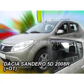   Heko 4 bucăți Deflector de vânt Dacia Sandero Stepway SUV 5 uși combi 2009-2013, Dacia Sandero SUV 5 uși