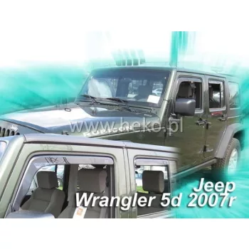   Heko 2 bucăți Deflector de vânt Jeep Wrangler 3 uși 2007-, Jeep Wrangler 5 uși 2007- (19114)