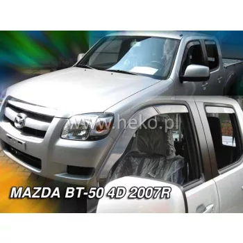   Heko 2 bucăți Deflector de vânt Mazda BT 50 4 uși crew cab 2007-, Mazda BT 50 4 uși double cab 2007-
