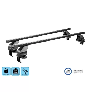   Menabo Omega Black M negre oțel Suport de acoperiș nu poate fi încuiat KIT55G