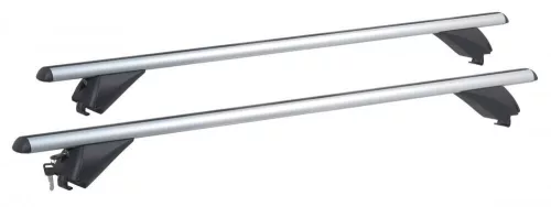 Menabo Tiger XL 130 cm bare de plafon din aluminiu din aluminiu pe bare longitudinale și pe șine de plafon pentru mașini cu încuietoare