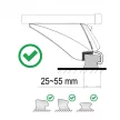 Menabo Tiger XL 130 cm bare de plafon din aluminiu din aluminiu pe bare longitudinale și pe șine de plafon pentru mașini cu încuietoare