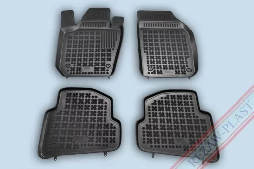 Rezaw covorașe de cauciuc negre Skoda FABIA III Hatchback/break din 2014 (200211)
