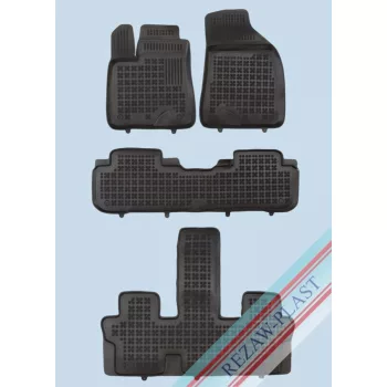   Rezaw covoare auto negre TOYOTA HIGHLANDER III (XV50) SUV hibrid, variantă cu 7 locuri 2013-2019