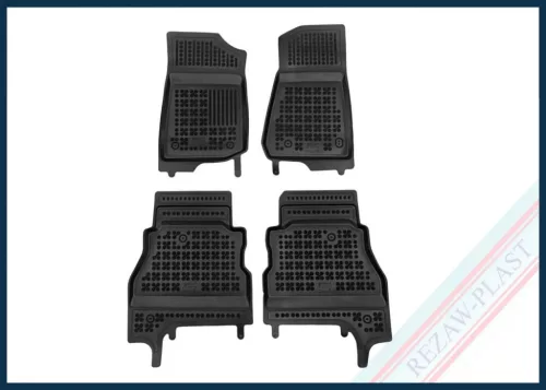 Rezaw covoare auto negre Jeep GLADIATOR (JT) versiune cu sistem audio Alpine, 4x4 (AWD) 2021 -