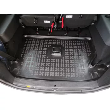   Rezaw covorașe negre din cauciuc pentru portbagaj Dacia LODGY I Minivan Stepway 7 locuri (3 rânduri de scaune pliate