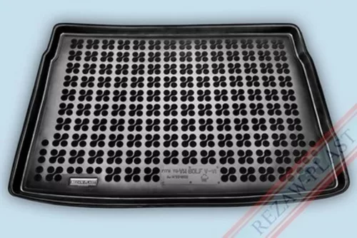 Rezaw tavă de portbagaj din cauciuc neagră Volkswagen GOLF VI Hatchback cu roată de rezervă szerelt versiune (t